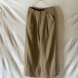 Zara Linen Wide Leg Trousers